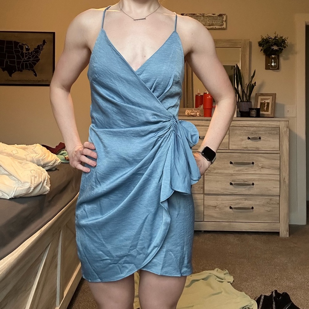 Angel Biba Sky Blue Mini Dress